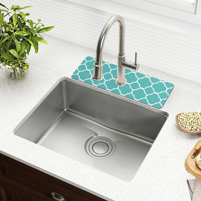 Kitchen Sink Splash Guard 2 PCS 14.7 Inch Sink Faucet Mat Splash Guard - Image 6