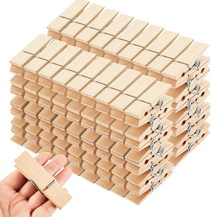 Kigley 150 Pcs Large Wooden Clothespins Extra Wide 2.83 Inches Length Sturdy by Kigley