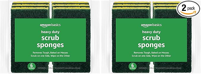 Amazon Basics Heavy Duty Sponges, Packaging May Vary by AmazonBasics