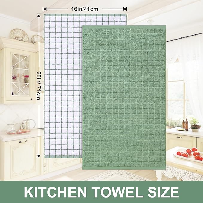 Homaxy Premium Cotton Kitchen Towels 16"x 28", Large Natural Ring Spun 390 GSM - Image 5
