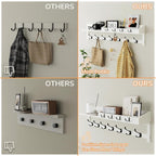 AMBIRD 35 inch Coat Rack Wall Mount, Extra Long Coat Hooks Wall Mount, Entryway - Image 4