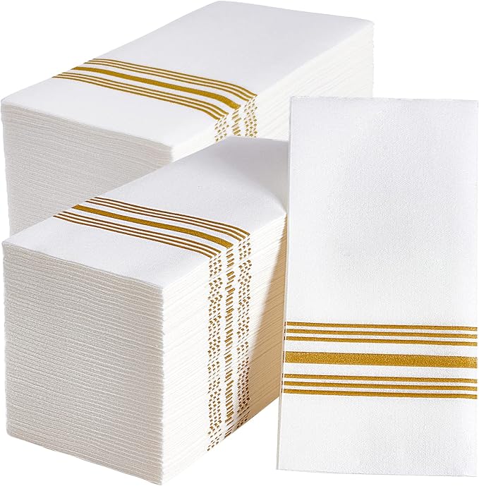 Vplus 300 PACK Guest Towels Disposable Bathroom, Decorative Bathroom Napkins by Vplus