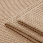 Encasa XO Kitchen Dish Towels Set | Beige | Waffle Weave and Flat Hand Tea - Image 8