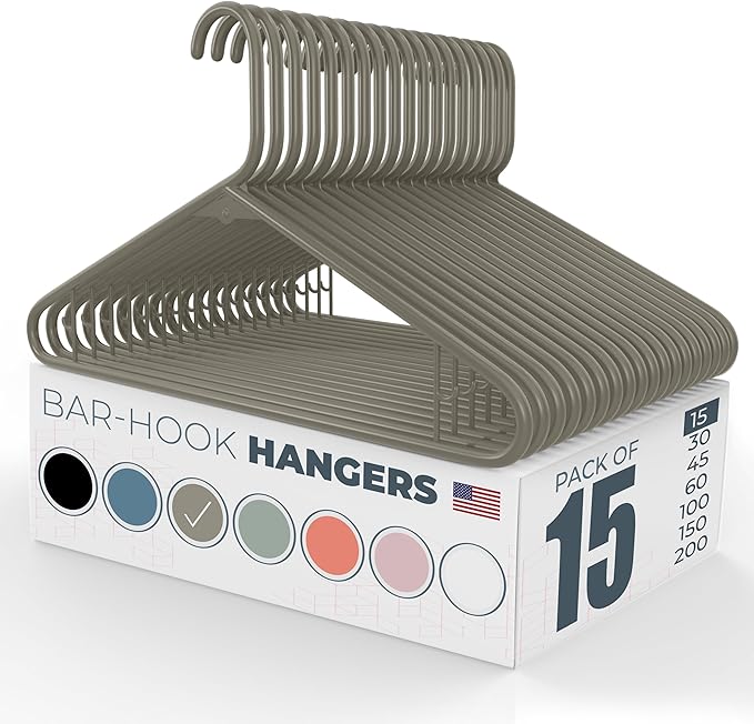 Neaties Plastic Hangers 15 Pack – Made in The USA – 6lb Capacity Standard by NeatiesHangers