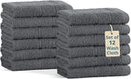 Casa Platino Wash Cloths Pack of 12-100% Cotton Washcloths by CasaPlatino