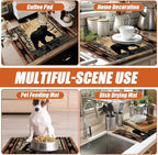 Forest Bear Dish Drying Mat for Kitchen Counter Microfiber Absorbent Dish - Image 7
