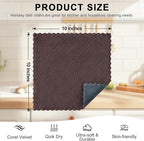 Homaxy 12 Pack Kitchen Cloths Dish Towels, Super Soft and Absorbent Dish Cloths - Image 3