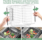 Dish Drying Rack in Sink, Extendable Stainless Steel Dish Drainers - Image 6