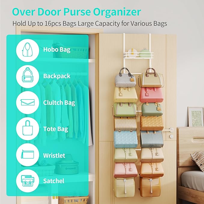 HapiRm Over The Door Purse Organizer - Image 3