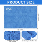 5 PCS Extra Large Microfiber Cleaning Cloth 30"x20", Washable Reusable Floor - Image 2