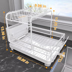 Runnatal Dish Rack with Drainboard, 2-Tier Dish Drying Rack - Image 5