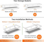 PUSDON Metal Wall Hanging Basket 2 Packs DIY Suitable - Image 3