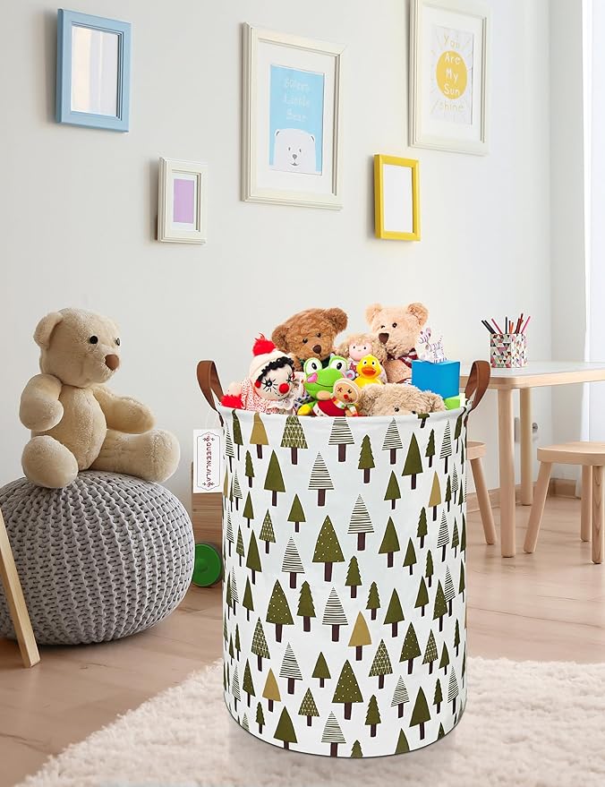 QUEENLALA Large Storage Basket, Laundry Hamper/Bathroom/Home Decor/Collapsible - Image 5