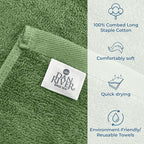 DAN RIVER Bath Towels Set of 4, 27 x 54 Inches, 100% Cotton, Larger & Lighter - Image 4
