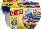 Glad Big Bowl Food Storage Containers, Large Round - Image 2