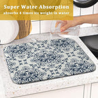 Bohemian Grey Retro Dish Drying Mat - Image 7