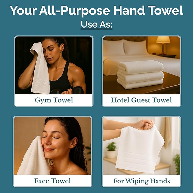 White Hand Towels for Bathroom - Image 4