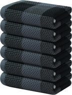 Homaxy 100% Cotton Waffle Weave Check Plaid Kitchen Towels, 13 x 28 Inches by Homaxy