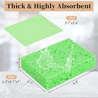 6 Pcs Kitchen Sponges for Dishes Cleaning, Non Scratch for Non Stick Cookware - Image 2