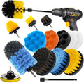 15 Pcs Drill Brush Attachments Set Hard and Soft Bristles Horsehair Brush by TOWBRUS