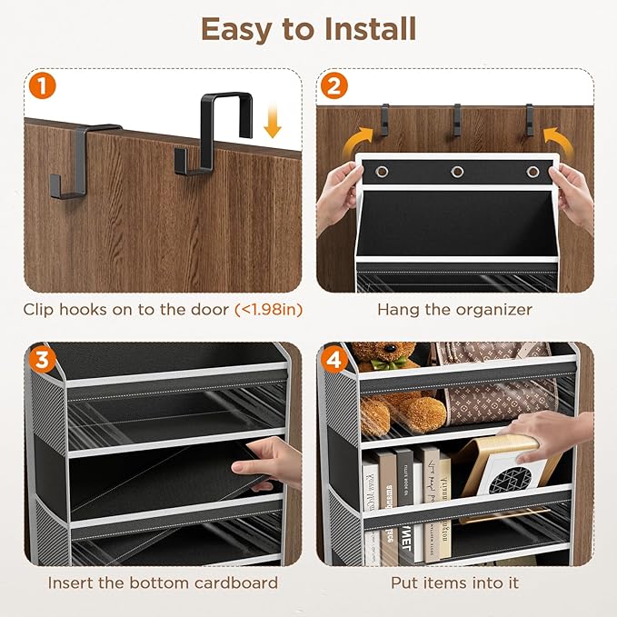 Over The Door Organizer, 7 Tier Door Hanging Organizers - Image 6