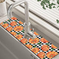 Thanksgiving Pumpkin Kitchen Sink Splash Guard Mat Buffalo Plaid Absorbent Fast by Unknown