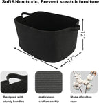 Large Rectangle Blankets Basket Living Room 22"x17"x12" Woven Cotton Rope - Image 2