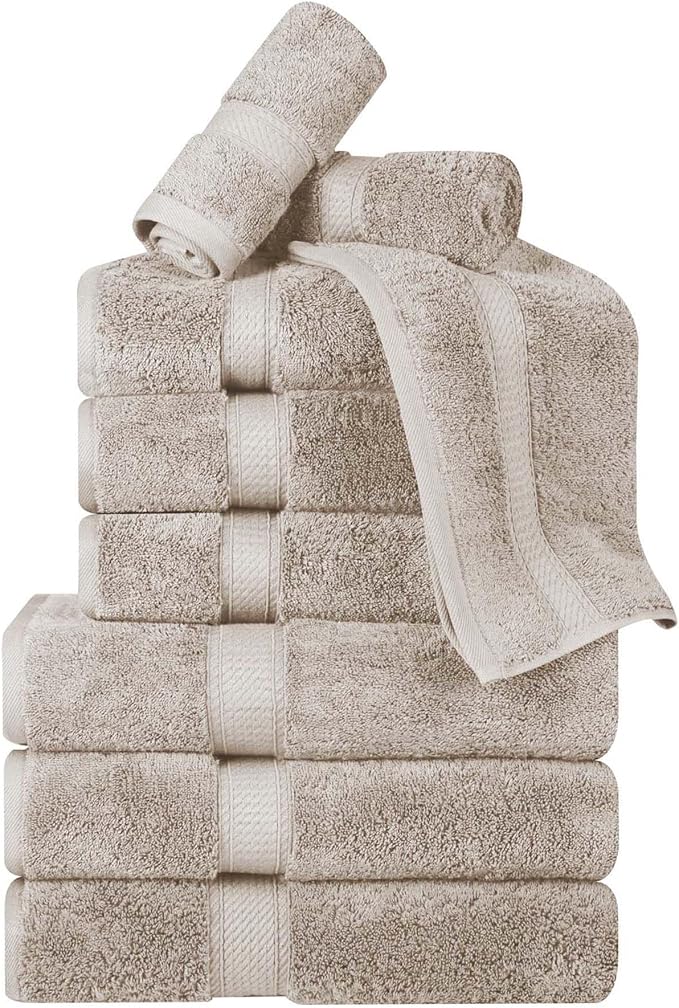 Superior Egyptian Cotton Pile 9 Piece Towel Set, Includes 3 Bath, 3 Hand - Image 2