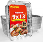 Aluminum Pans Foil Pans, 30 Pack 9x13 Disposable Aluminum Trays Half Size Heavy by Unknown