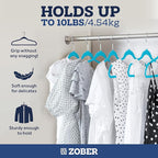 ZOBER Turquoise Velvet Hangers 50 Pack - Image 4