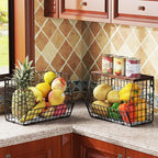 Fruit Bowl for Kitchen Counter Stackable Wall Mounted Hanging Basket Wire Basket - Image 6