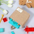 Small Cotton and Linen Hanging Storage Basket Wall Hanging Storage Bags - Image 3