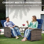 Belord 5 Piece Patio Furniture Set with Swivel Recliner Chair - Outdoor Patio Couch Set, Chaise Lounge Chair Outdoor with Adjustable Backrest and Footrest and Coffee Table for Casual Gathering - Image 5