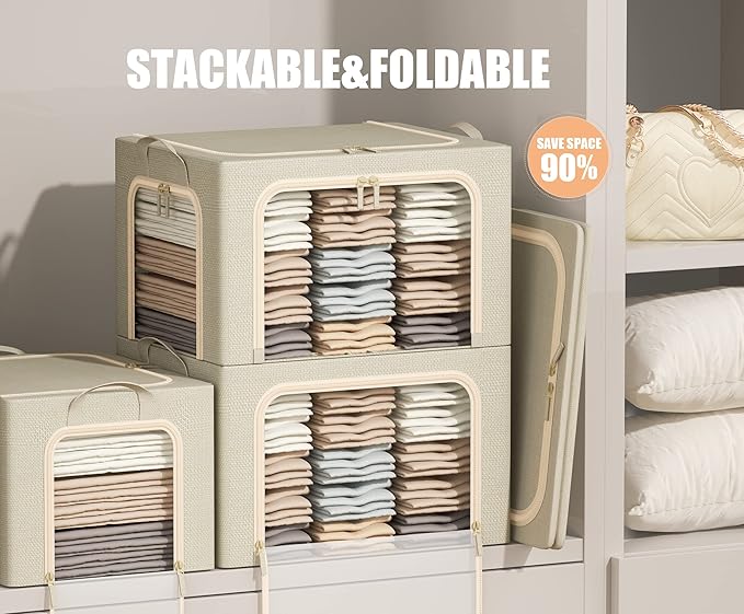 3 Opeings Large Clothes Storage Bins - Image 2