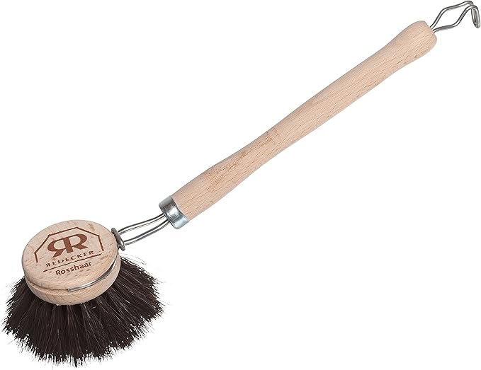 Redecker German-Made Horse Hair Bristle Dish Brush, Soft All-Purpose Scrubber - Image 2