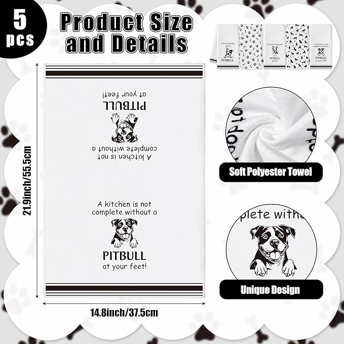 R HORSE Pitbull Kitchen Dish Towel - Image 2
