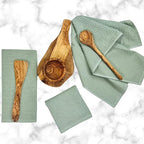 Serafina Home Sage Green Kitchen Dish Towels 100% Cotton Cloth Soft Cleaning - Image 6
