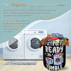 Let's Get Ready to Tumble Laundry Hamper Funny Text Laundry Basket - Image 6