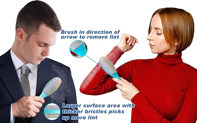 ezclean 2 Pack Lint Brush for Clothes, Furniture Reusable & Double Sided Pet - Image 3