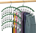Legging Organizer for Closet, Metal Yoga Pants Hangers 4 Pack w/10 Clips Holds by Volnamal