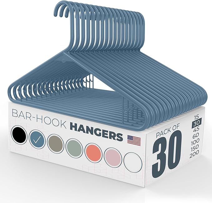 Neaties Plastic Hangers 30 Pack – Made in The USA – 6lb Capacity Standard by NeatiesHangers