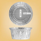 PLASTICPRO 3.5'' Inch Round Ramekins Muffin Cups Tin Foil Cupcake Pans - Image 2