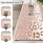Absorbent Splash Guard Mat for Kitchen Sink, 15×5.5 Inch Cute Fast Drying Drip - Image 2