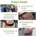 BATTOO Deluxe Strong Mesh Pop up Laundry Hamper Basket - Image 5
