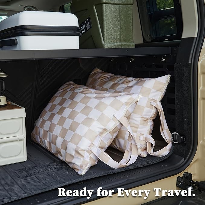 Checkered 2 Pcs Large Travel Laundry Bags - Image 4