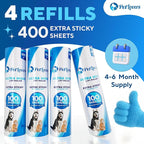 PetLovers Extra Sticky Floor Lint Roller 4 Pack of Refills Only - Image 2
