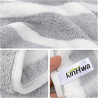KinHwa Microfiber Hand Towels for Bathroom Soft and Absorbent Face Towels Grey - Image 7
