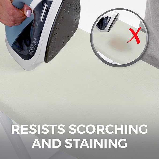 HOME GENIE Ironing Board Cover, Extra Thick Padding, Scorch Resistant Silicone - Image 3