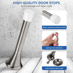 12 Pack Spring Door Stops 3 1/4 Inch Flexible Heavy Duty Spring Door Stopper - Image 3