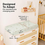 2-Pack Waterproof Changing Pad Covers Boy, Girl – 32x16 Soft Cotton Baby - Image 5